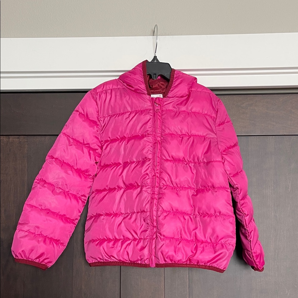 Epic Threads Girls Pink Puffer Jacket with Hood size 6X NEW
